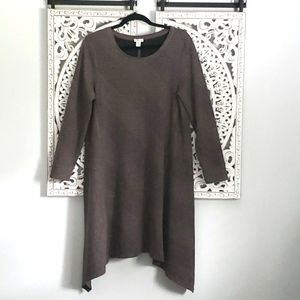 Spense brown sweater swing dress XL